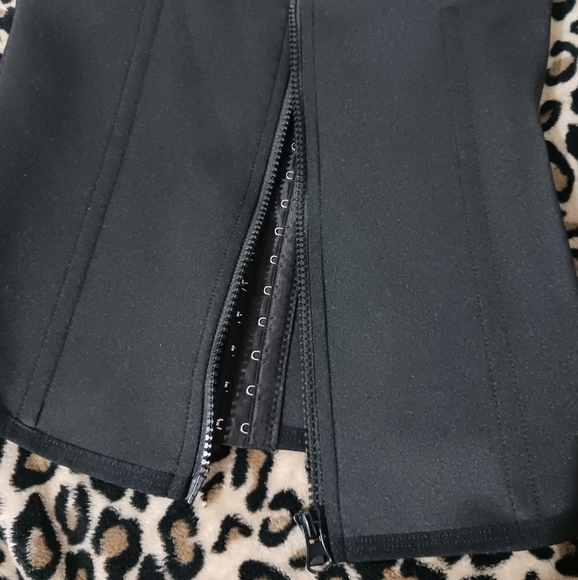 Women Black zip corset belly Tummy control faja - Picture 3 of 14